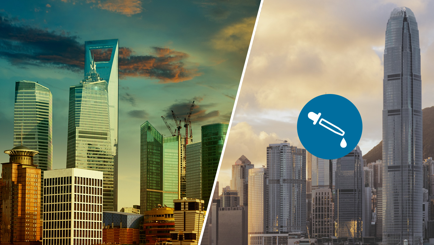 Two examples of color-grading styles for matching shots